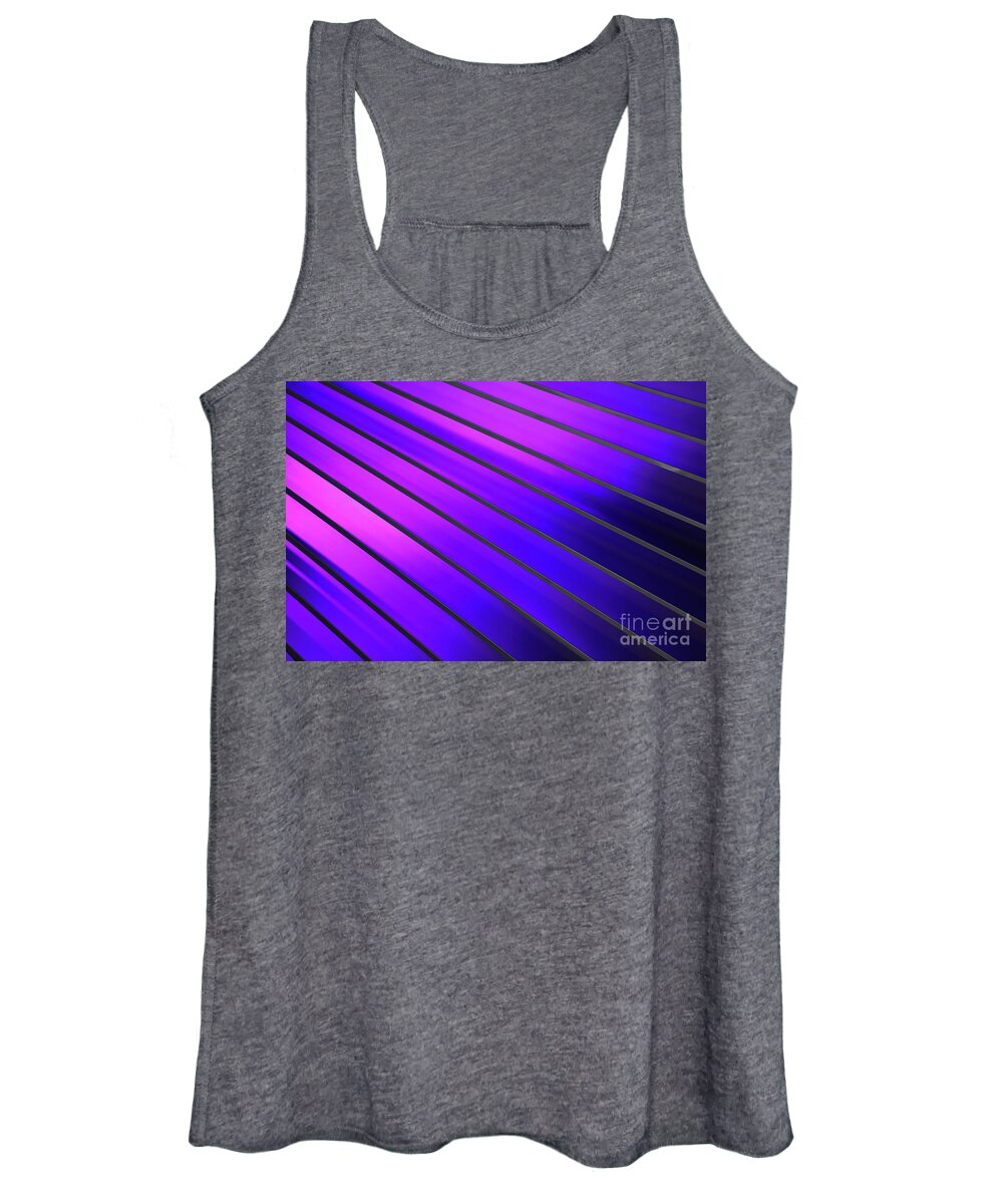 Purple Lines Women's Tank Top featuring the photograph Abstract 21 by Tony Cordoza