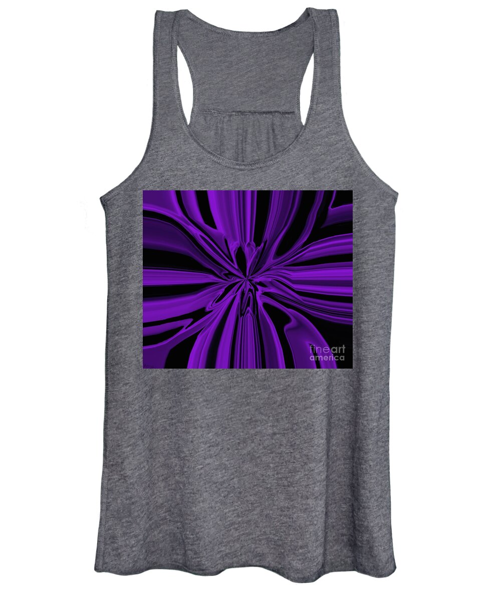 Abstract Women's Tank Top featuring the digital art Abstract bow by Elaine Hayward