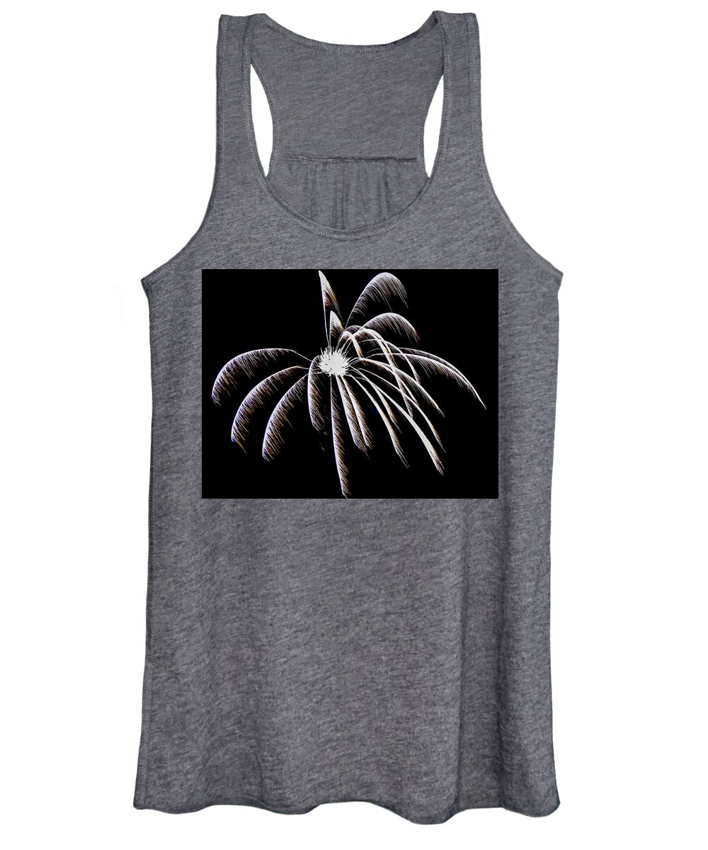 Flower Women's Tank Top featuring the photograph Abstract Fireworks by Christina McGoran
