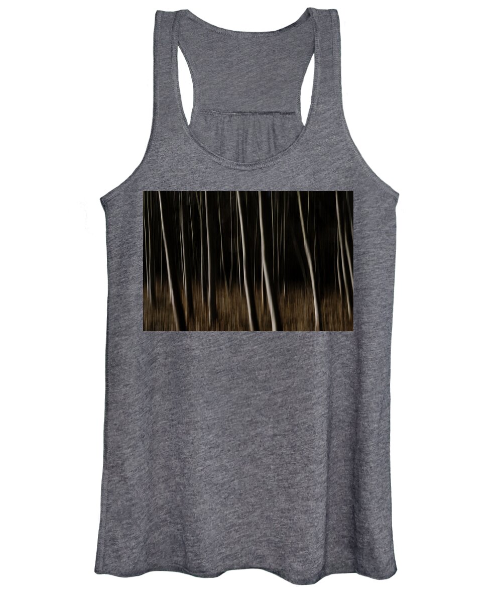 Abstract Women's Tank Top featuring the photograph Abstract Forest - Fine Art Photography Print by Martin Vorel Minimalist Photography