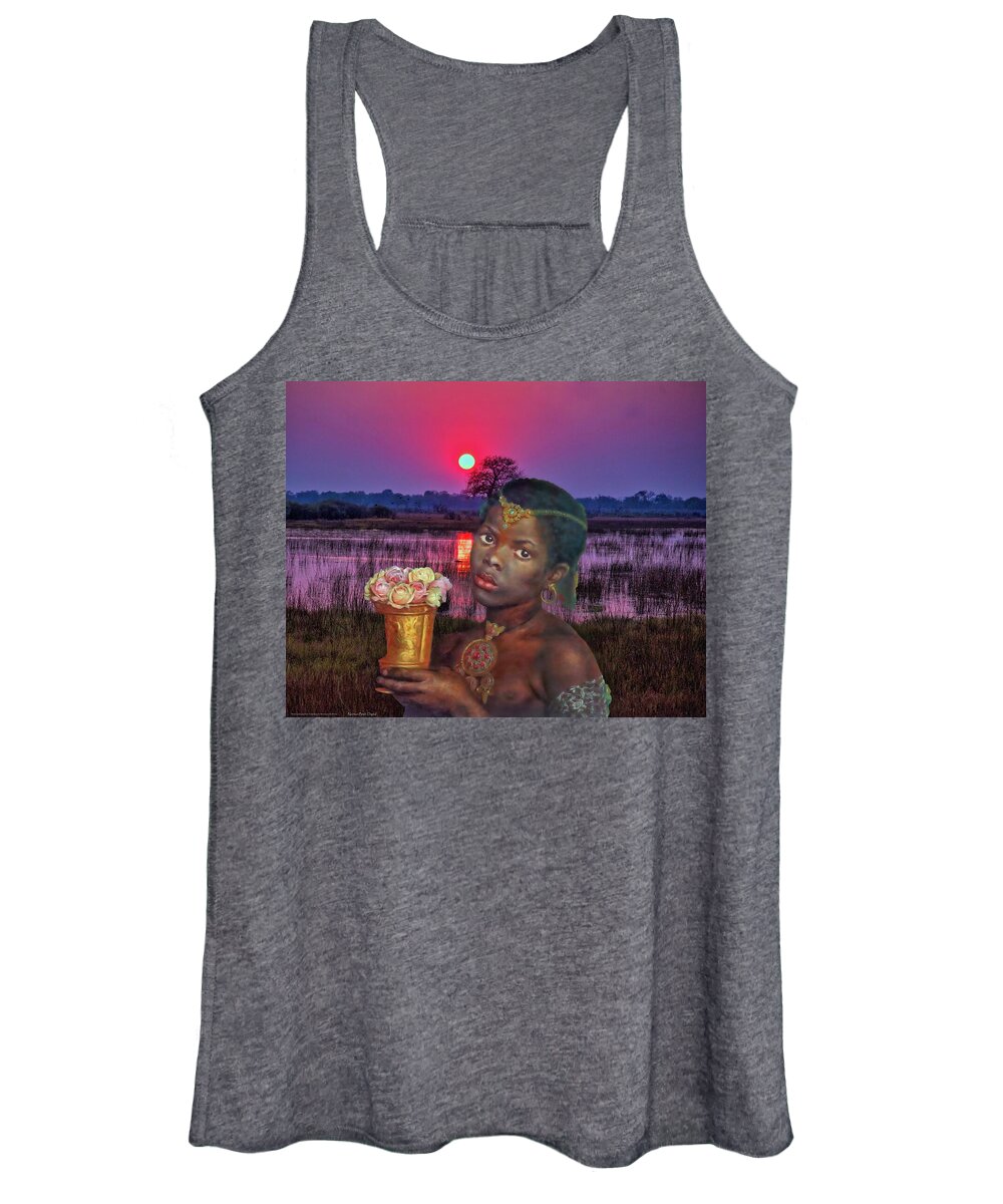 Africa Women's Tank Top featuring the digital art African Child by Norman Brule