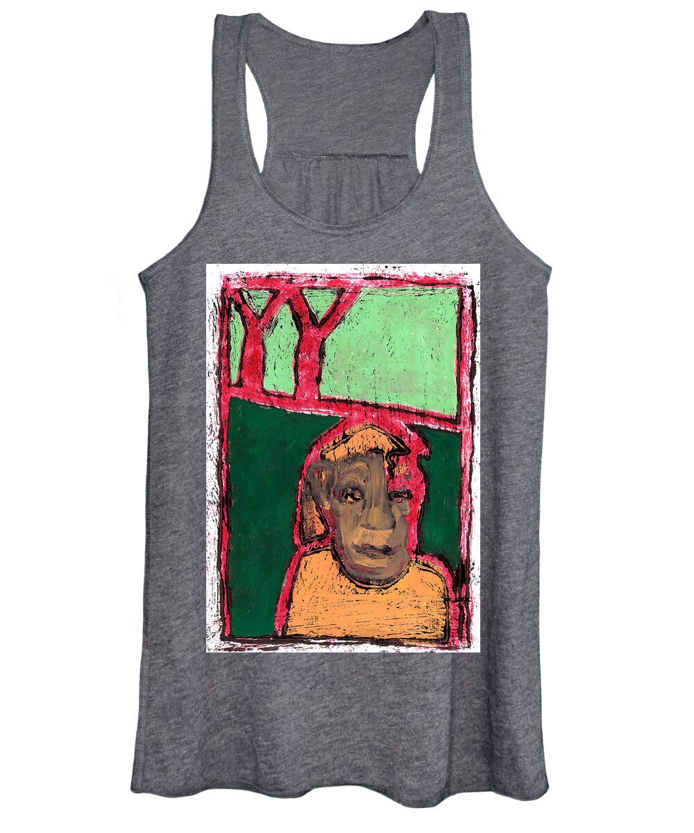 Oil Women's Tank Top featuring the painting Heckel's Horse Jr. oil painting on paper 7 by Edgeworth Johnstone