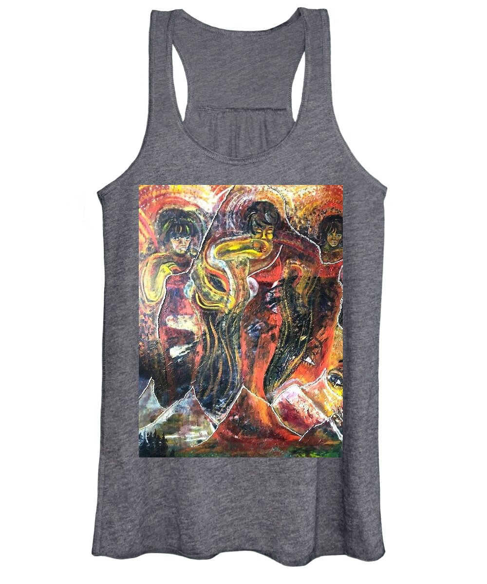 Women Women's Tank Top featuring the painting Ain't No Mountain High Enough by Peggy Blood