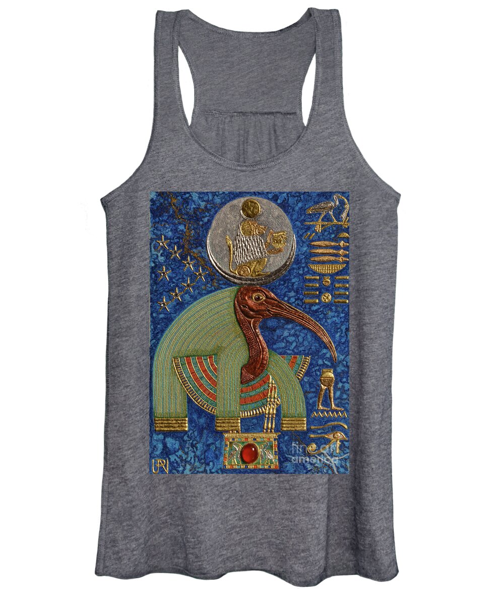 Ancient Women's Tank Top featuring the mixed media Akem-Shield of Djehuty and the Souls of Khemennu by Ptahmassu Nofra-Uaa