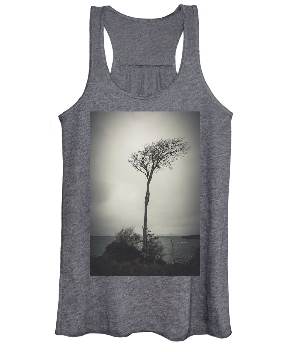 Tree Women's Tank Top featuring the photograph Alone in the Wind by Philippe Sainte-Laudy