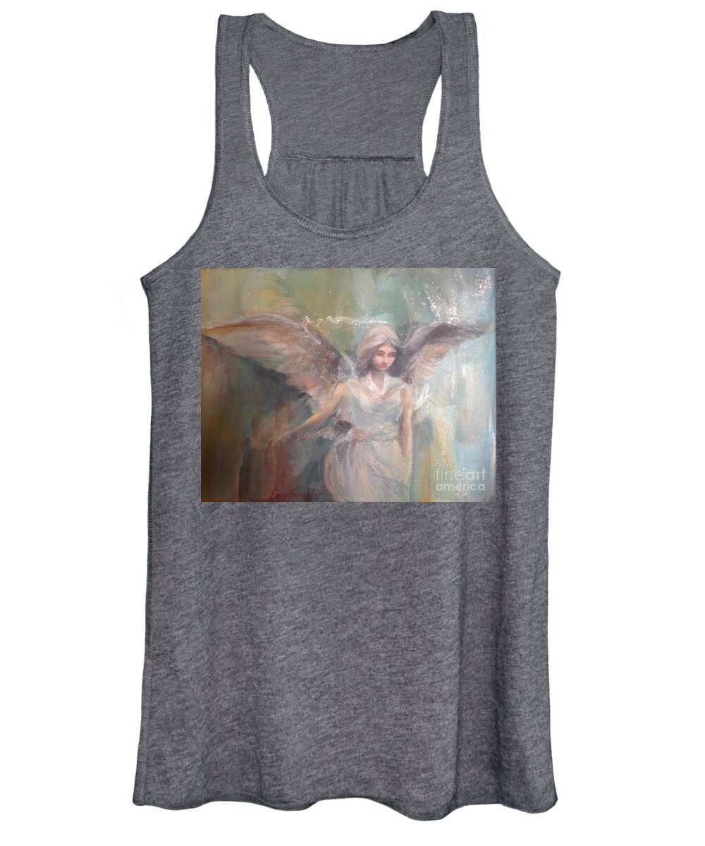 Angel Women's Tank Top featuring the painting Angel Dust by Lizzy Forrester