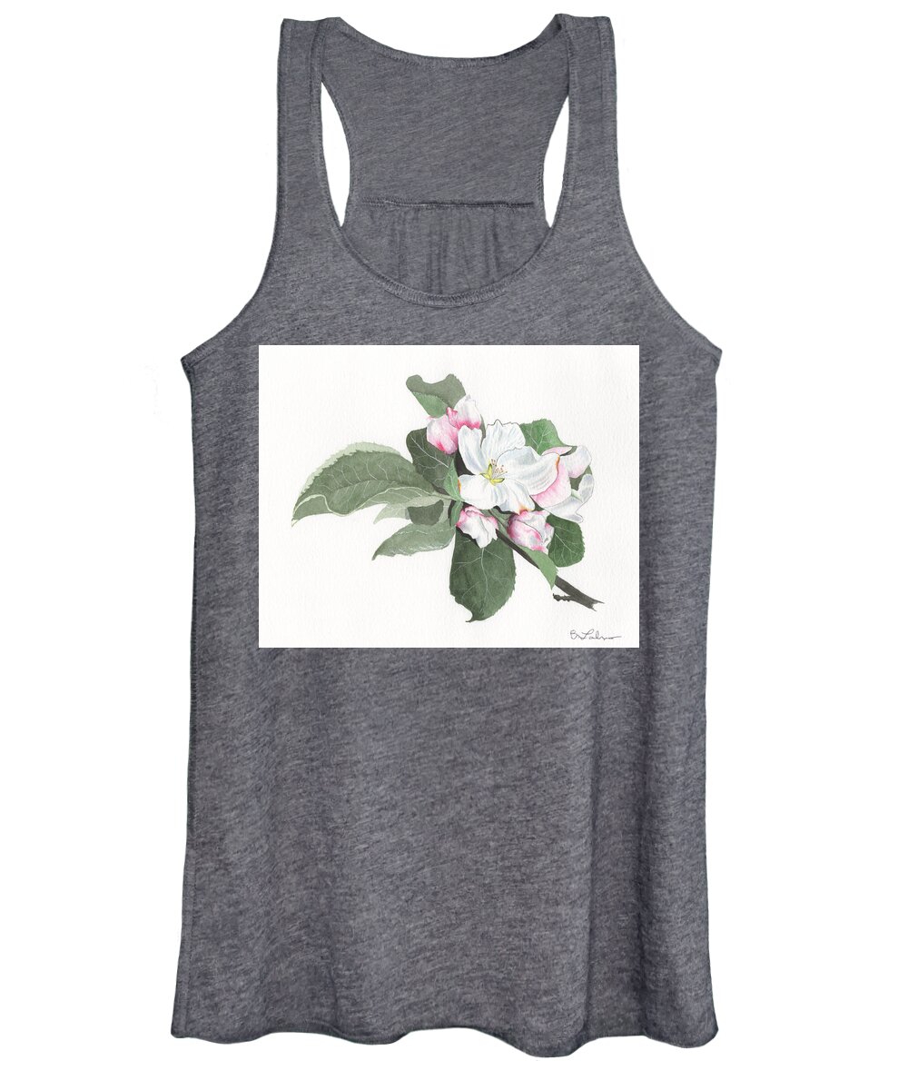 Apple Blossom Women's Tank Top featuring the painting Apple Blossom Classic by Bob Labno