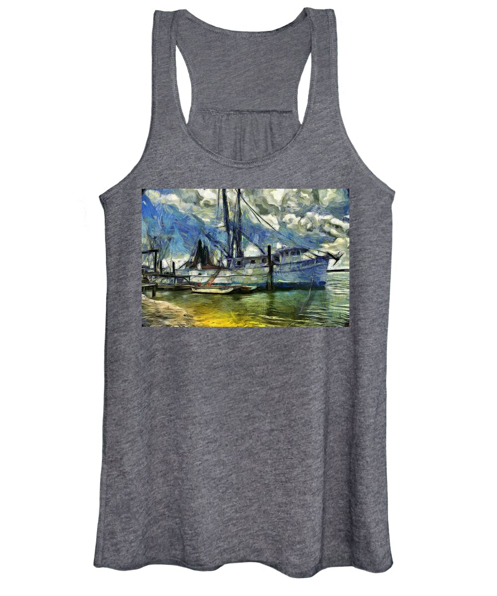 Fine Art Women's Tank Top featuring the photograph Artsey Daddy's Girl by John Handfield