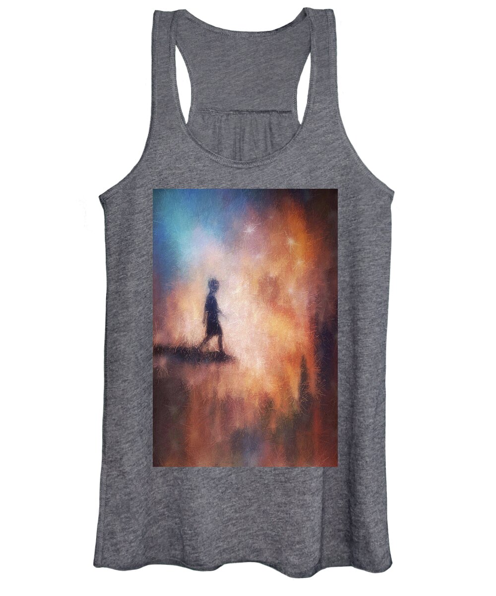 Digital Art Women's Tank Top featuring the digital art At The End Of A Dream by Melissa D Johnston
