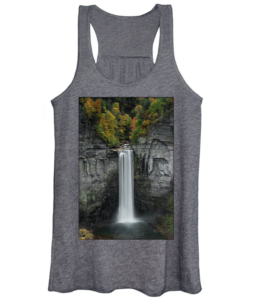 Fall Women's Tank Top featuring the photograph Autumn at Taughannock by Erika Fawcett