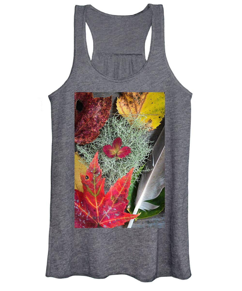 Feather Women's Tank Top featuring the photograph Autumn Collage by Norman Reid