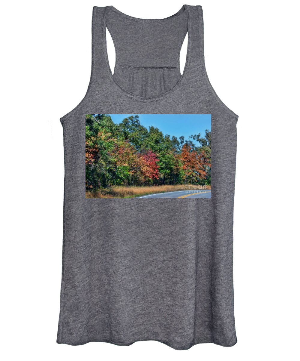 Autumn Women's Tank Top featuring the photograph Autumn in Arkansa by Joan Bertucci