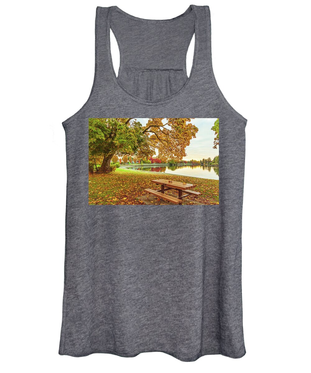 Landscapes Women's Tank Top featuring the photograph Autumn On The Gorge by Claude Dalley