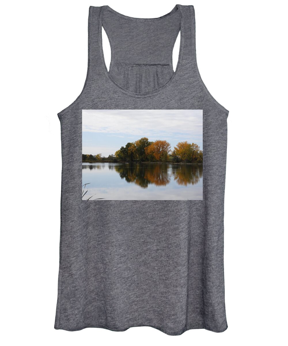 Fall Women's Tank Top featuring the photograph Autumn Reflection by Amanda R Wright