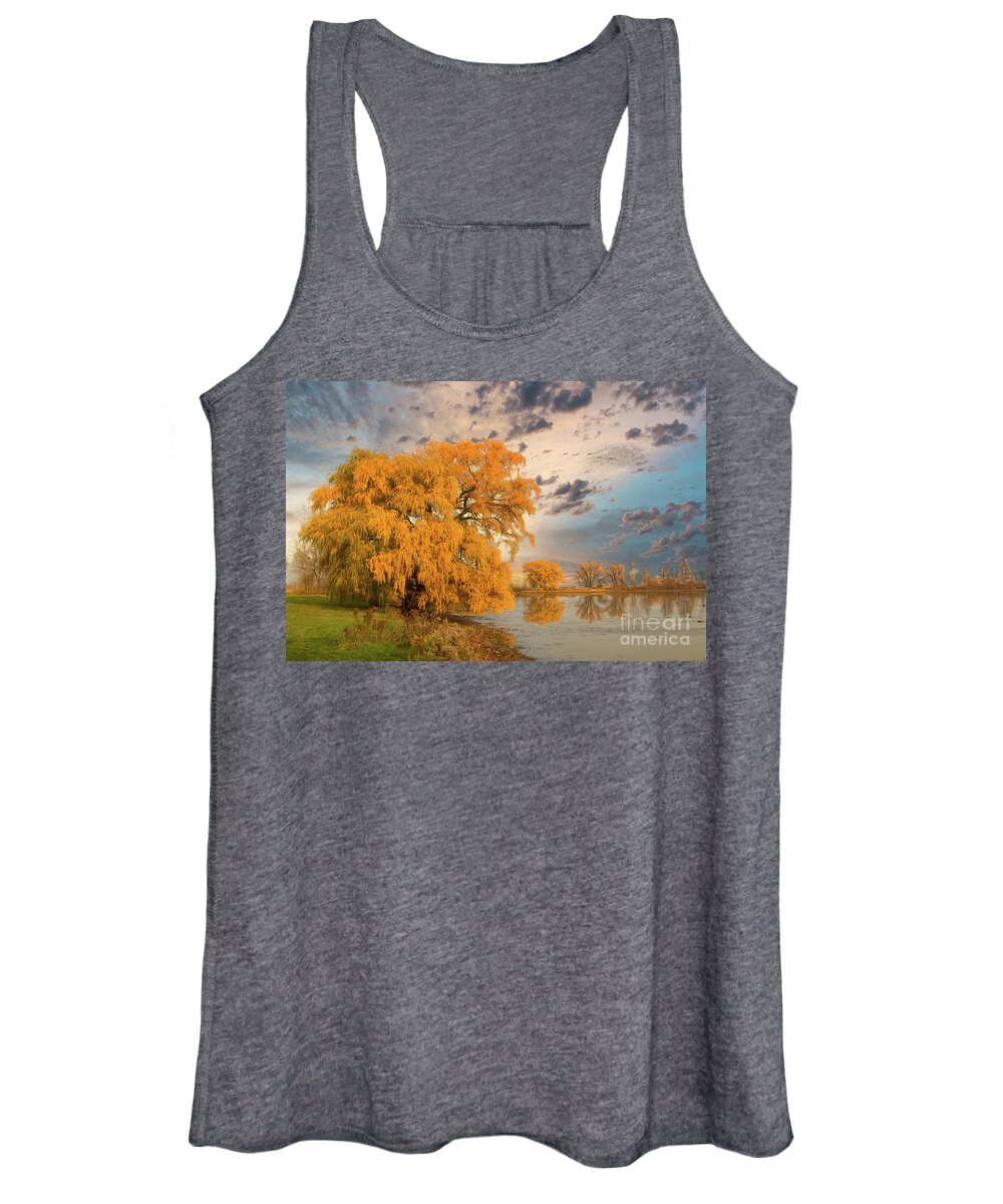 Willow Women's Tank Top featuring the photograph Autumn's Ending by Marilyn Cornwell