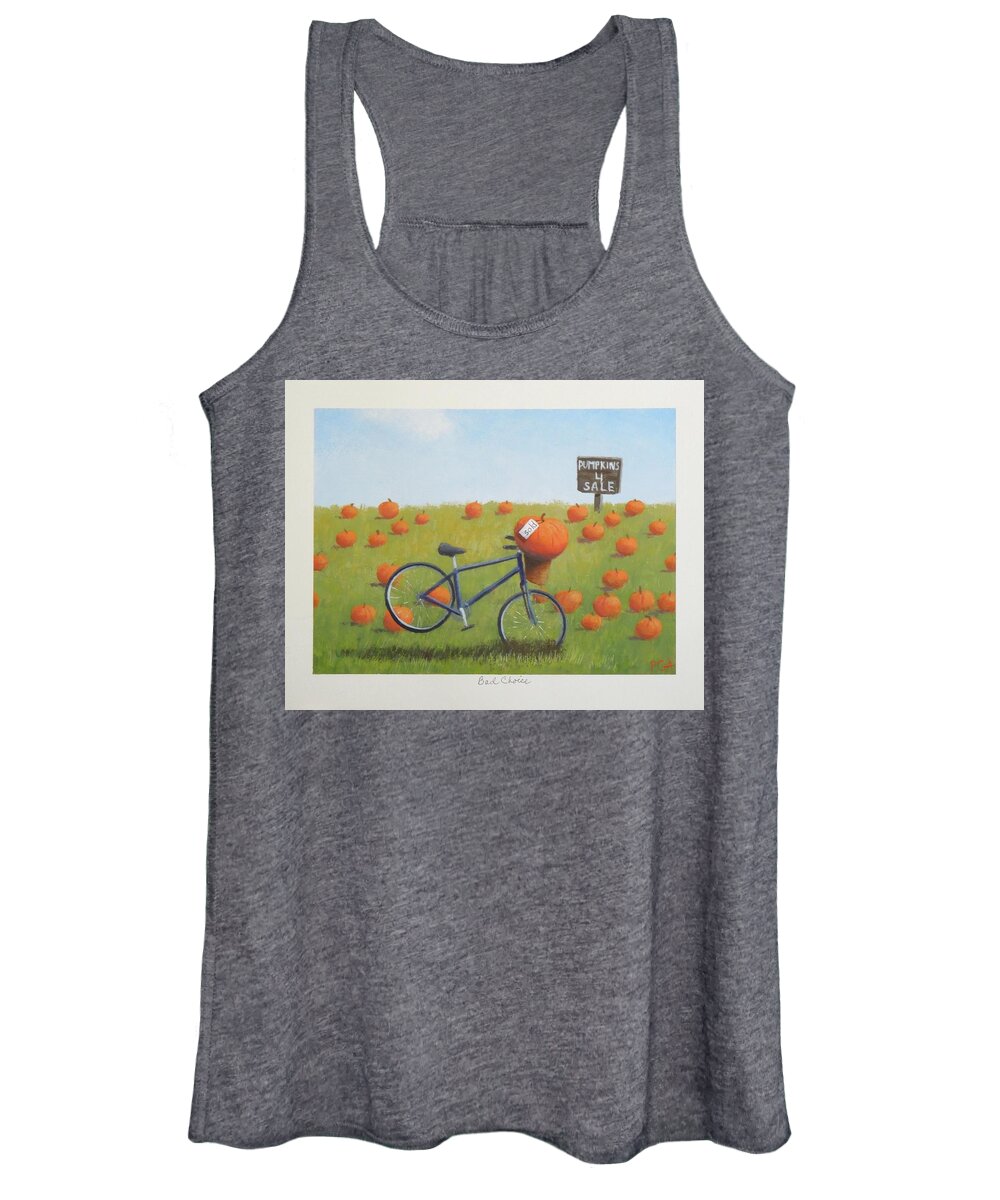 Bicycle Women's Tank Top featuring the painting Bad Choice by Phyllis Andrews