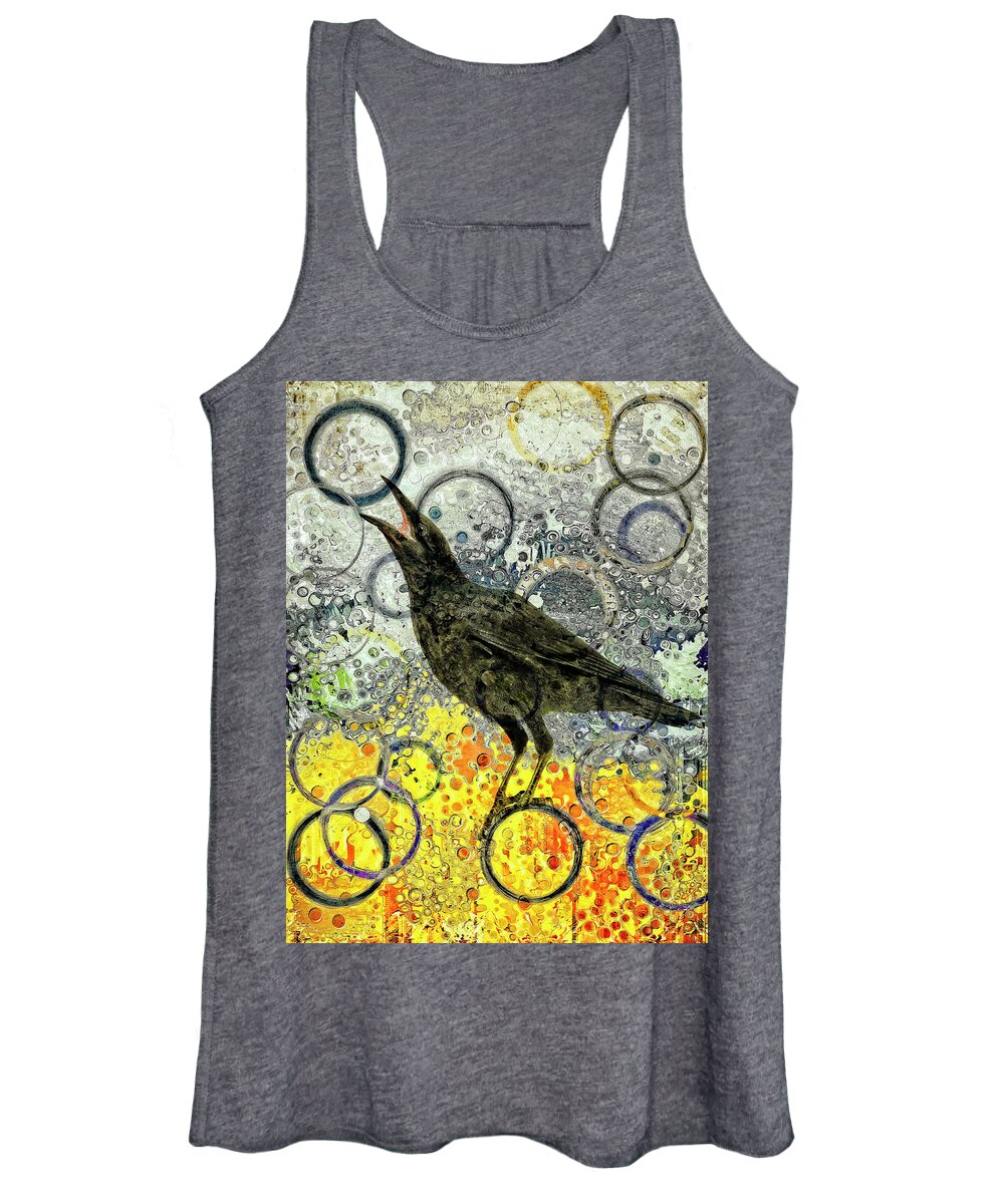 Raven Women's Tank Top featuring the mixed media Balancing Act No. 2 by Sandra Selle Rodriguez