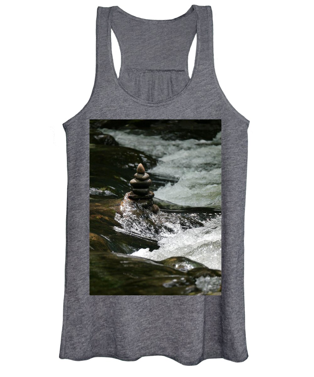 Jane Ford Janeford Women's Tank Top featuring the photograph Balancing Rocks by Jane Ford