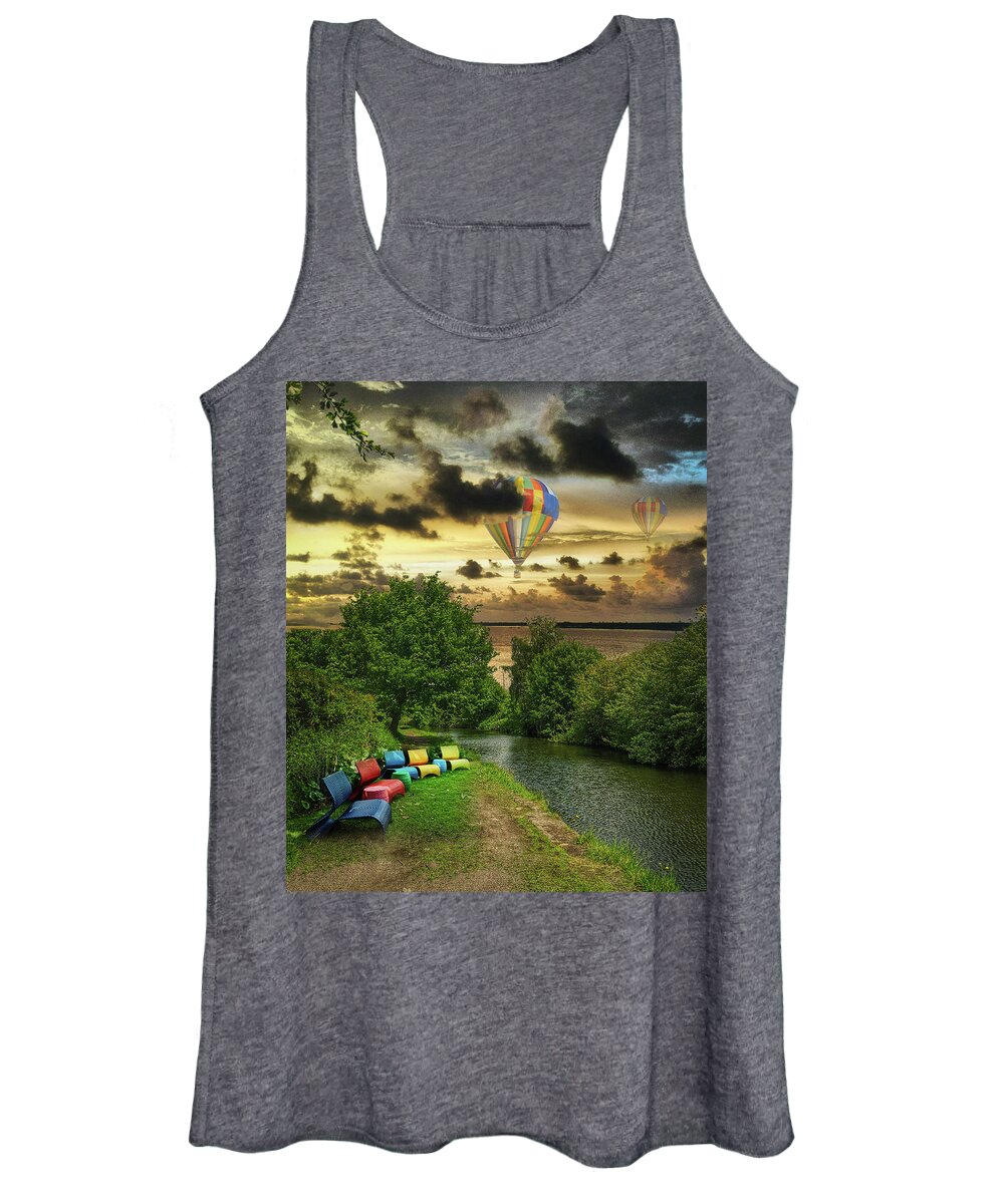 Sky Women's Tank Top featuring the photograph Balloon Watching by Portia Olaughlin
