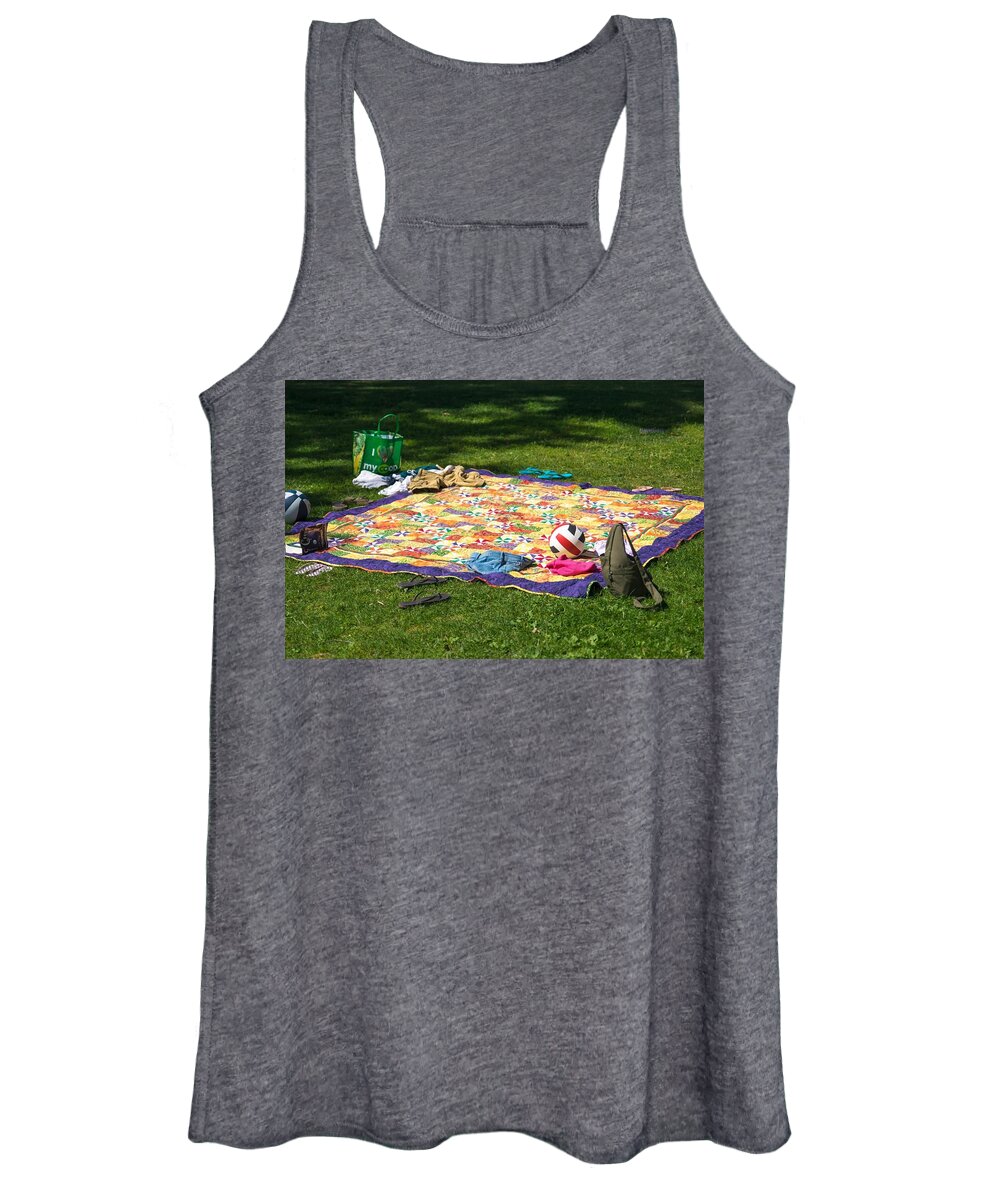 Barefoot In The Grass Women's Tank Top featuring the photograph Barefoot in the Grass by Tom Cochran