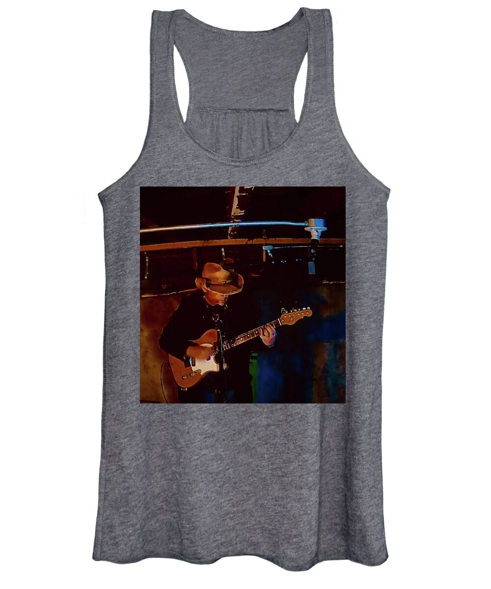 Basement Tapes Women's Tank Top featuring the mixed media Basement Tapes by Bencasso Barnesquiat