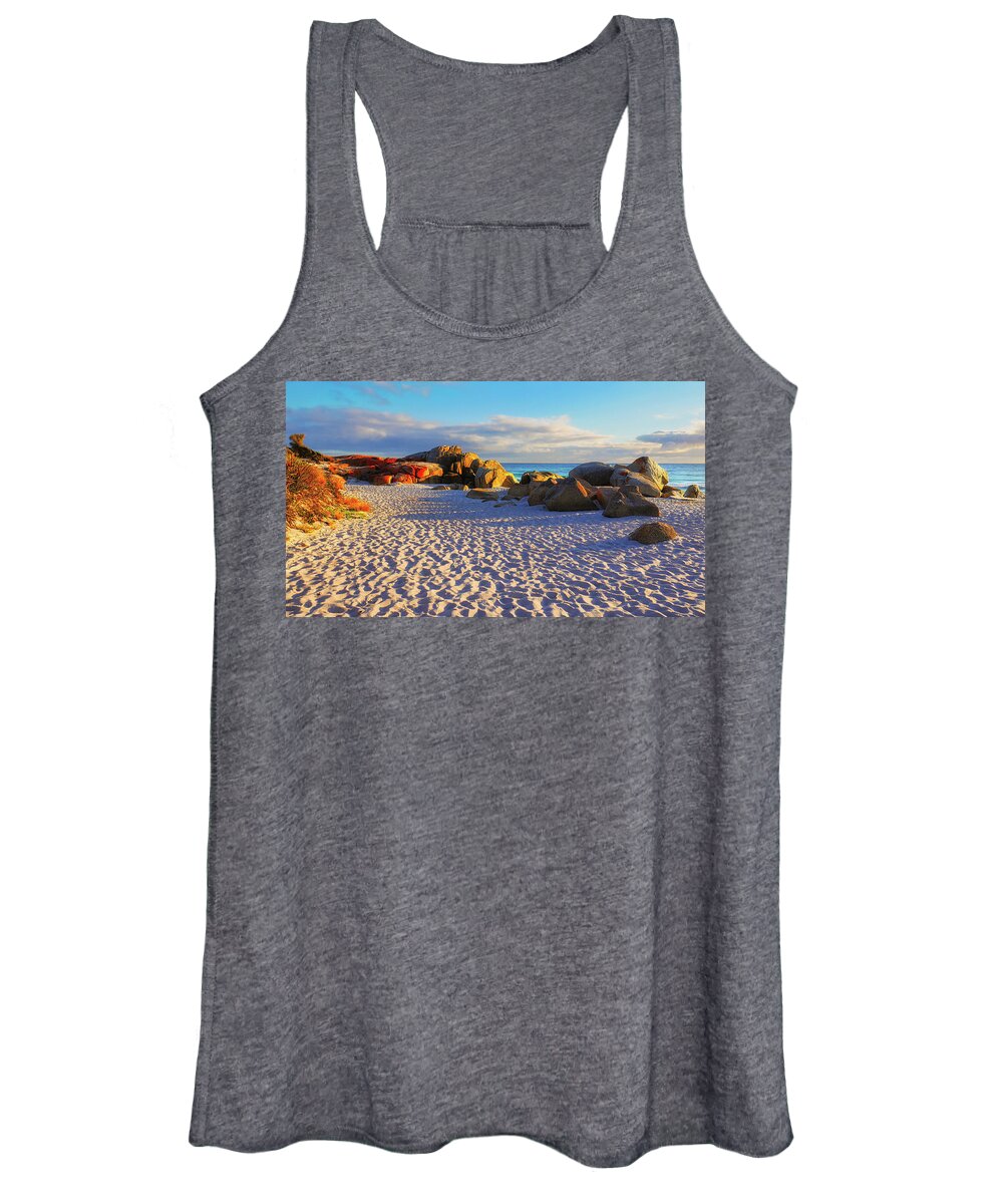 Tantalising Women's Tank Top featuring the photograph Bay of Fires Sunrise by Lexa Harpell