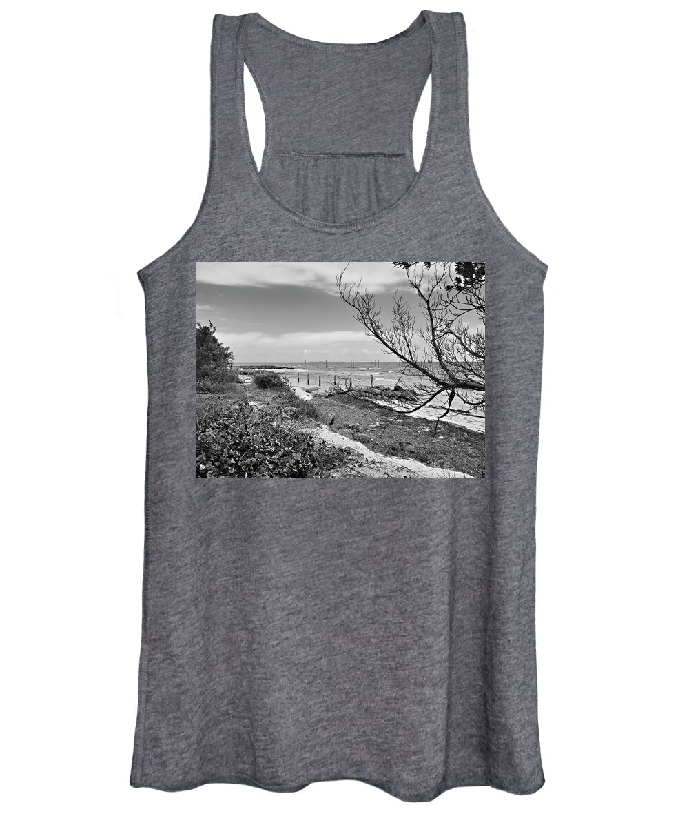Mighty Sight Studio Florida Landscape Women's Tank Top featuring the digital art Bayside Anna Maria Island by Steve Sperry
