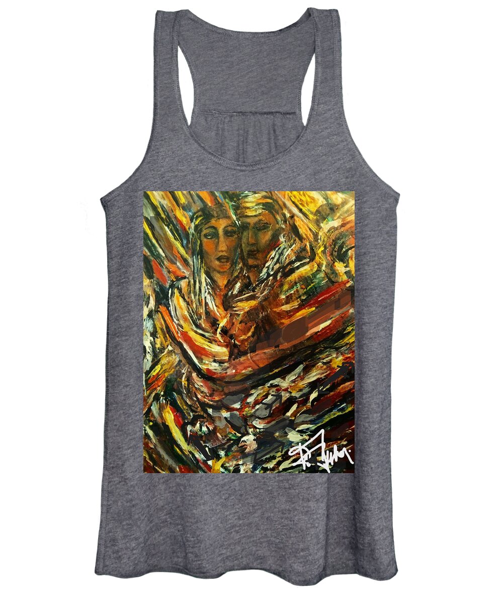 Nancy Ward Women's Tank Top featuring the painting Beloved Woman by Dawn Caravetta Fisher