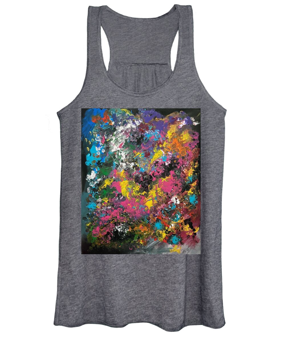 Abstract Women's Tank Top featuring the painting Birds of a Feather by Jeff Malderez