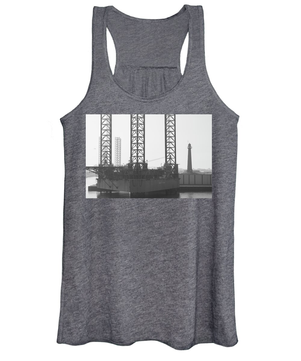 Black And White Women's Tank Top featuring the photograph Black and white Industry by MPhotographer