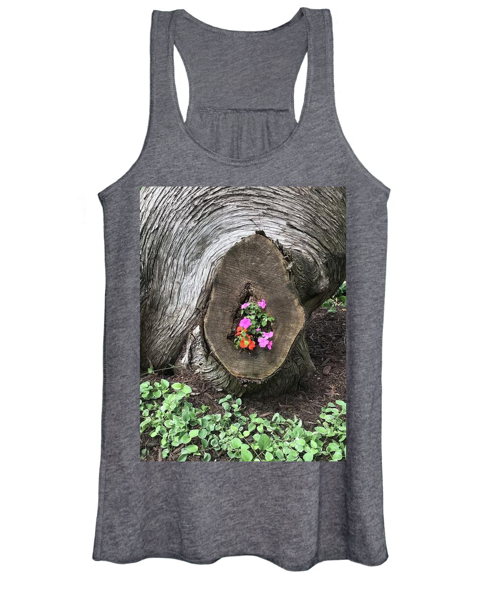  Women's Tank Top featuring the photograph Bloom where You Are Planted by Kathy Bee