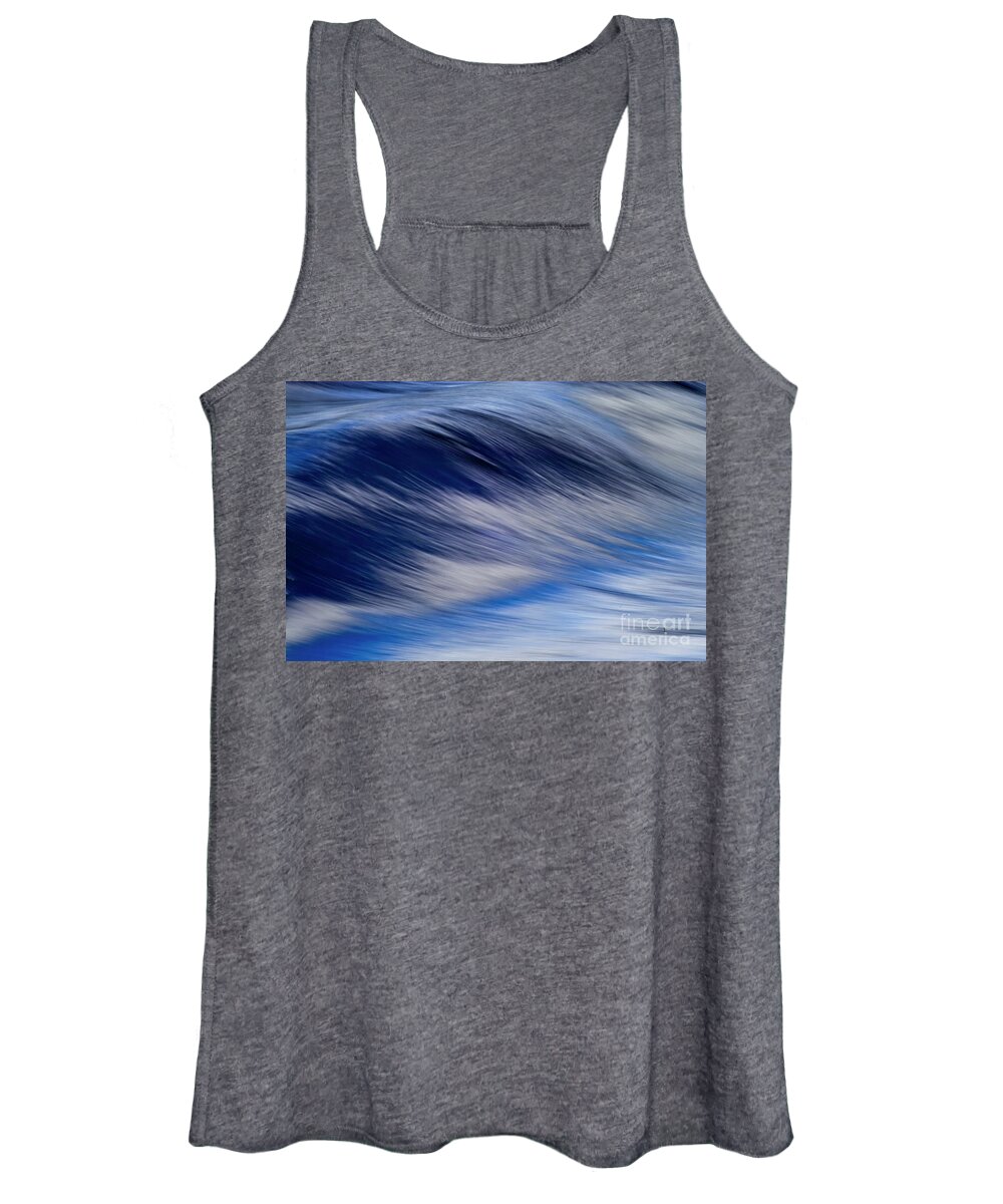 Wave Women's Tank Top featuring the photograph Blue Wave by Heiko Koehrer-Wagner