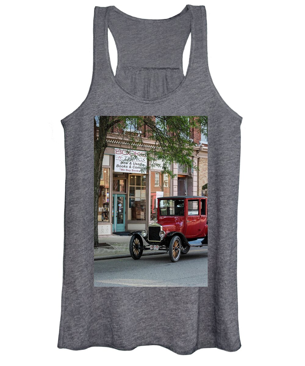 Bookstore Women's Tank Top featuring the photograph Books N Things by Deborah Penland