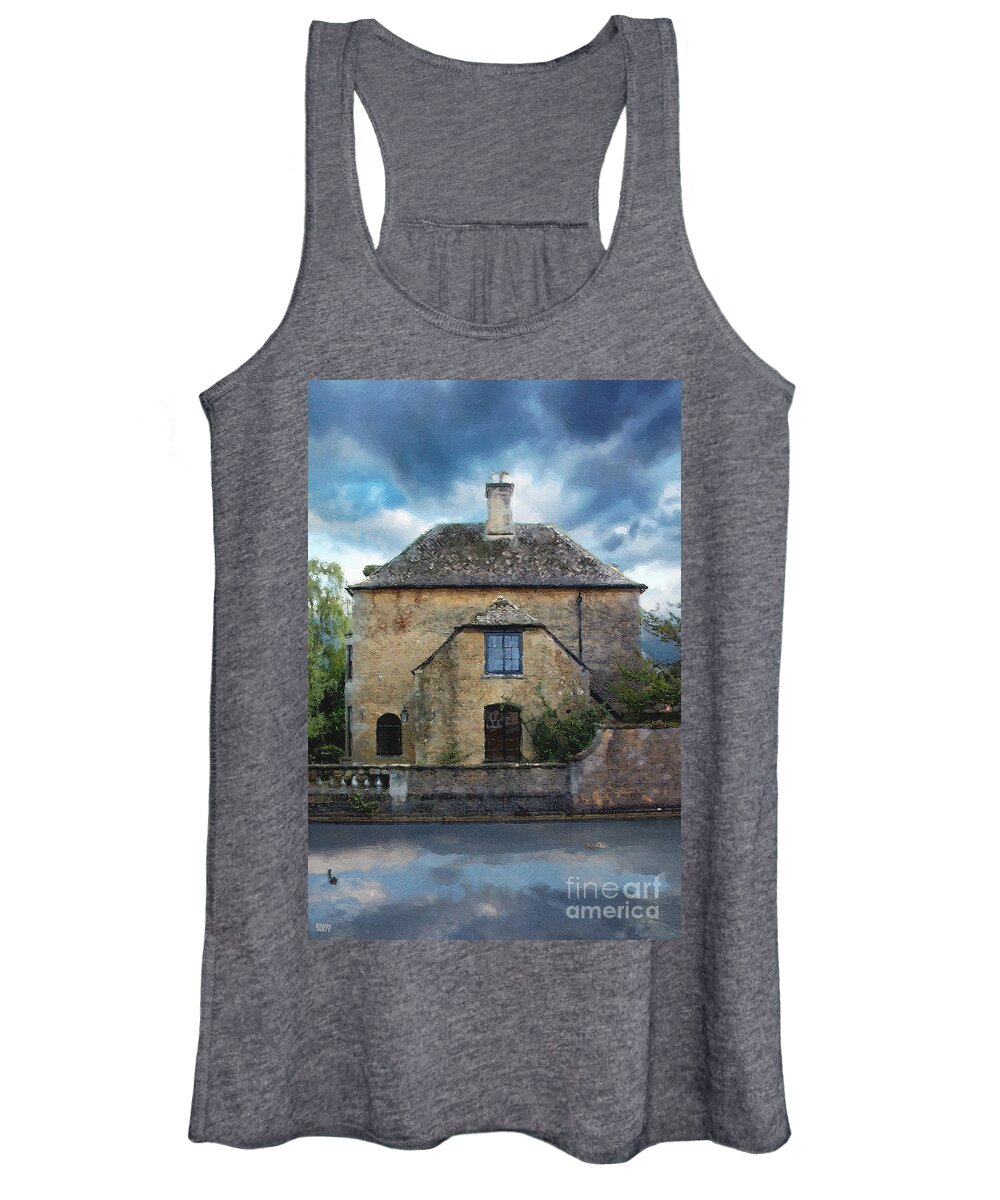 Bourton-on-the-water Women's Tank Top featuring the photograph Bourton Gathering Storm by Brian Watt