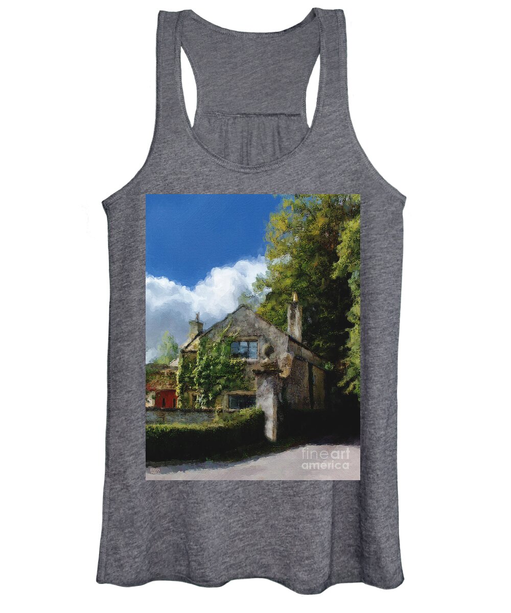 Bourton-on-the-water Women's Tank Top featuring the photograph Bourton House No. 2 by Brian Watt