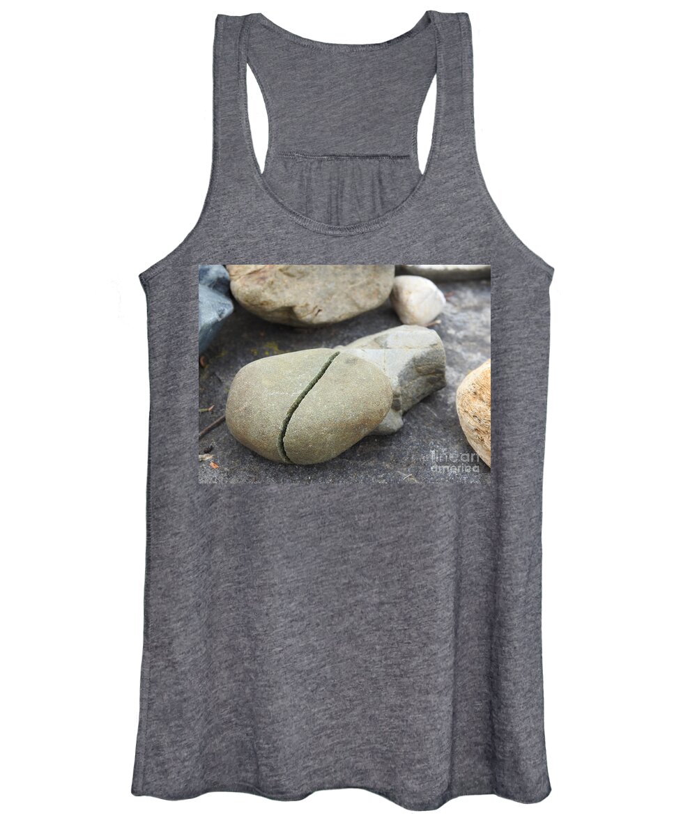Stone Women's Tank Top featuring the photograph Broken but still joined by Nicola Finch