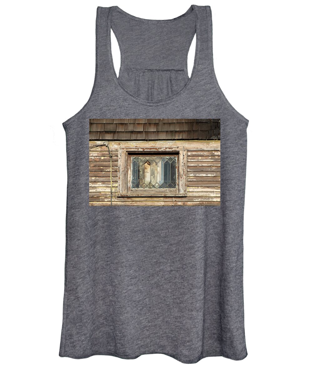 Low Income Women's Tank Top featuring the photograph Broken Window by Jim West