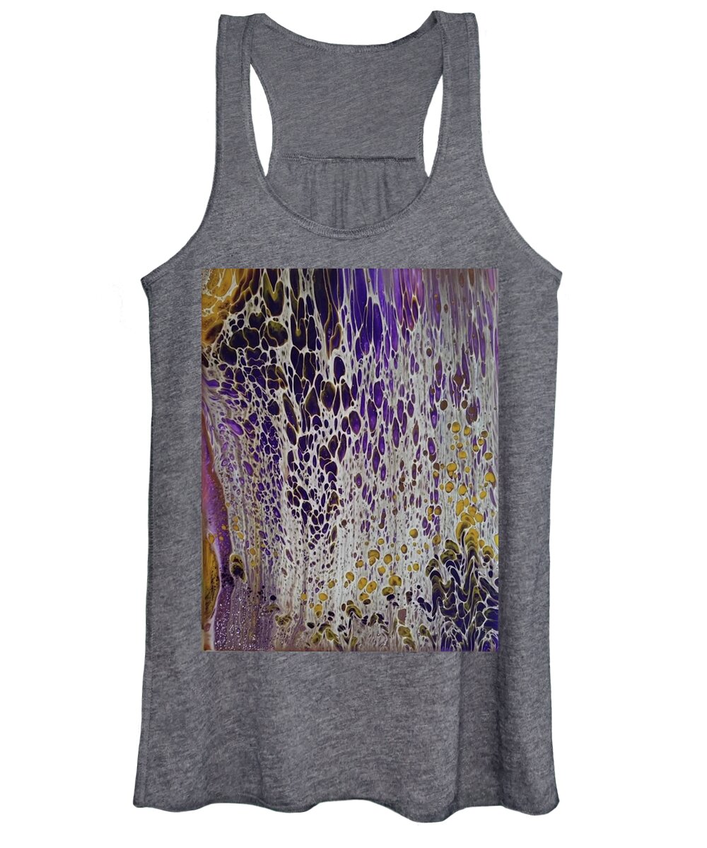 Abstract Women's Tank Top featuring the painting Bubbling-up by Pour Your heART Out Artworks