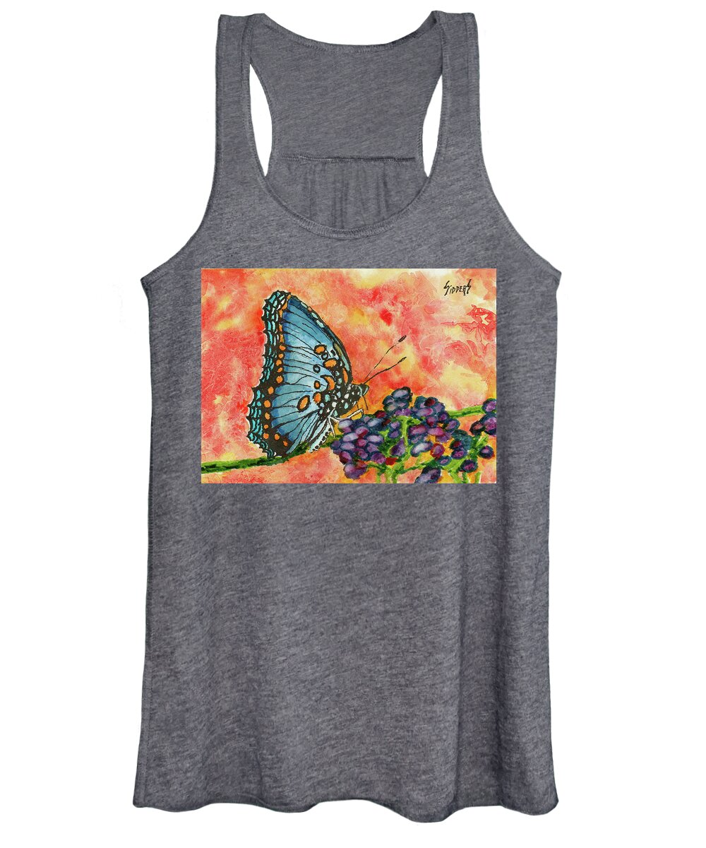 Butterfly Women's Tank Top featuring the painting Butterfly #200518 by Sam Sidders