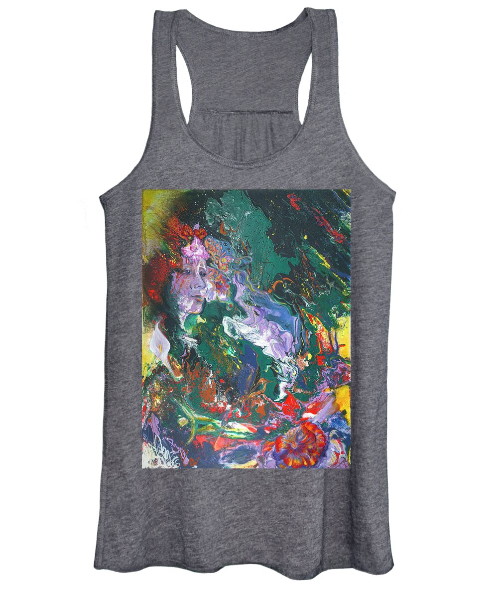 Butterfly Women's Tank Top featuring the mixed media Butterfly Vision by Sofanya White