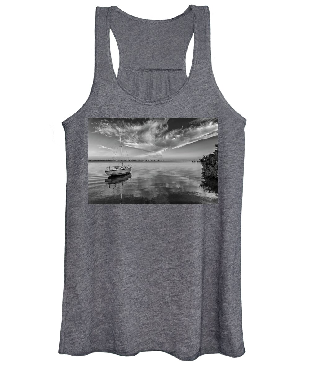 Sailboat Women's Tank Top featuring the photograph Calm Bay Morning by Russ Burch
