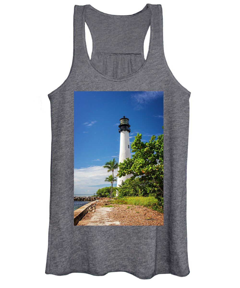 Color Women's Tank Top featuring the photograph Cape Florida Lighthouse 3 by Alan Hausenflock