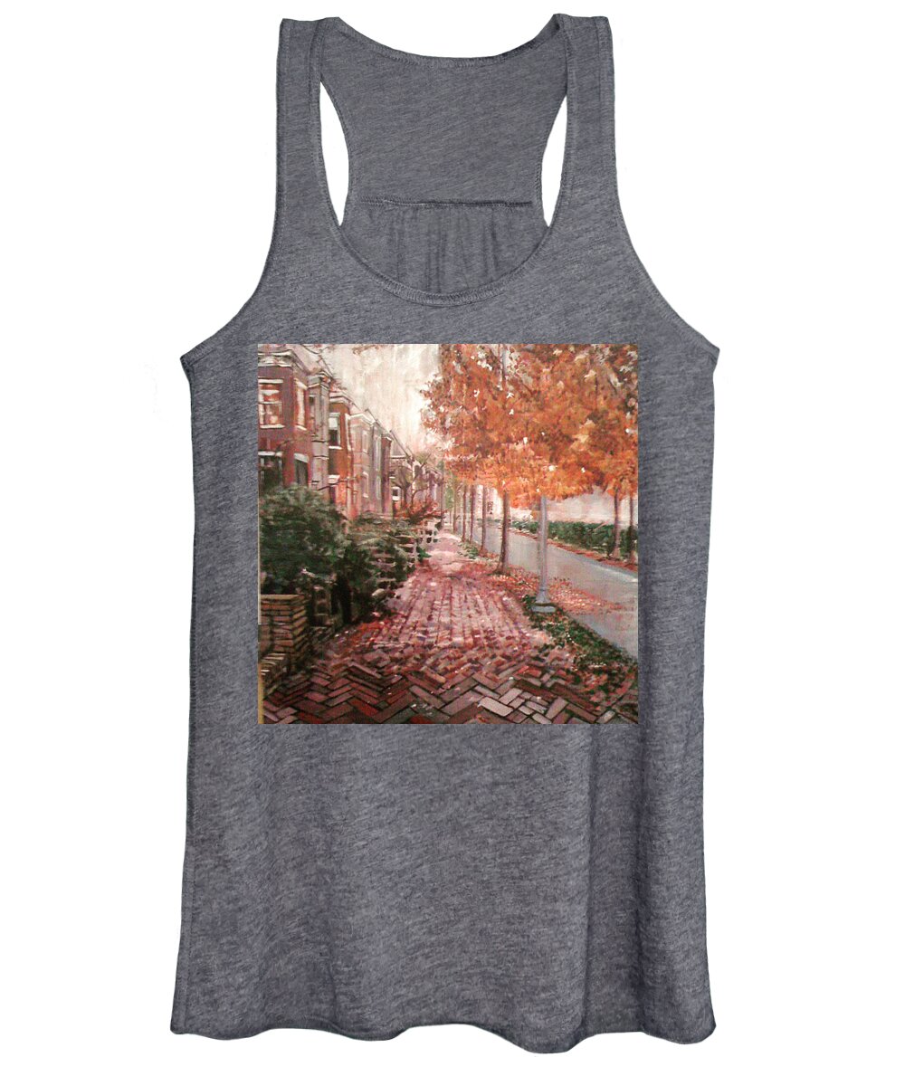 City Women's Tank Top featuring the painting Capitol Hill by Try Cheatham