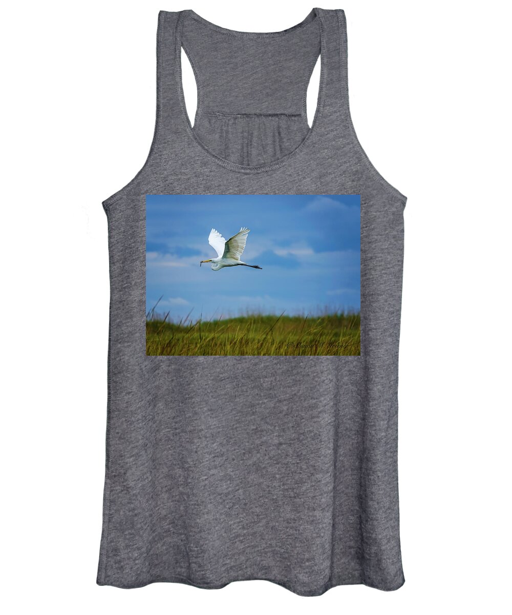 Bird Women's Tank Top featuring the photograph Carrying the snack by Shawn M Greener