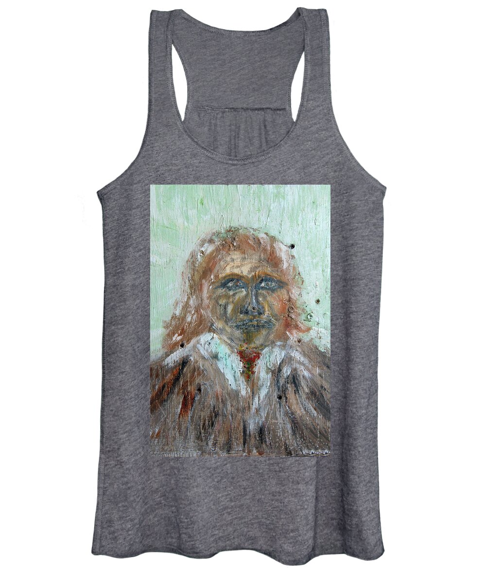  Women's Tank Top featuring the painting Caveman by David McCready