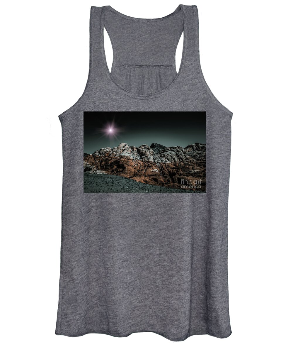 Celestial Star Women's Tank Top featuring the digital art Celestial Star Red Rock Canyon by Blake Webster