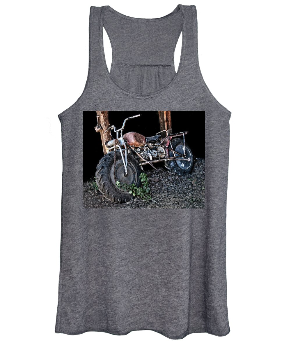  Women's Tank Top featuring the photograph Chain-Brake Motorcycle by Al Judge