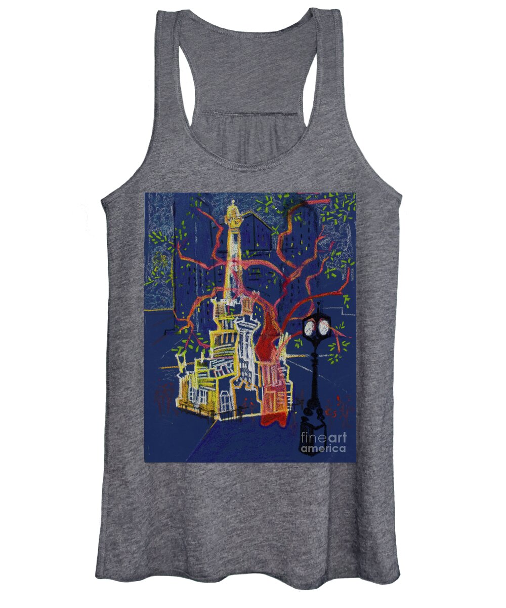 Chicago Water Tower Women's Tank Top featuring the painting Chicago Water Tower by Cherie Salerno