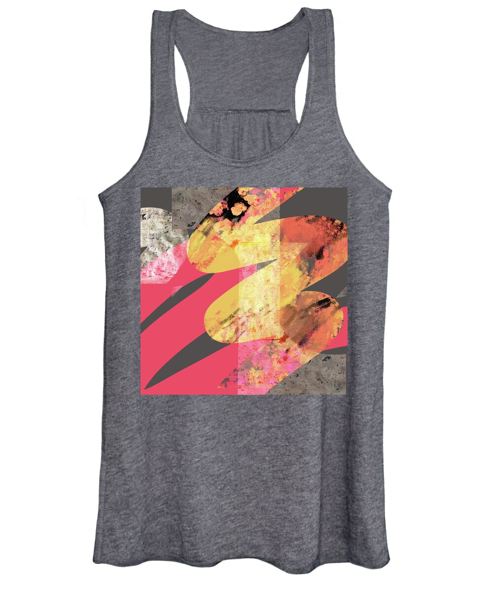 Bold Color Women's Tank Top featuring the painting Color Ribbon by Nancy Merkle