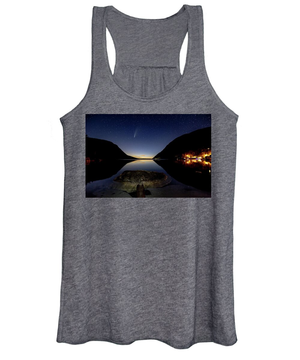Vermont Women's Tank Top featuring the photograph Comet and Lake Willoughby by Tim Kirchoff